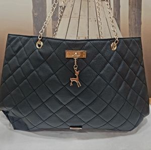 Brand New Leather handbag embroidery thread chain bucket bag